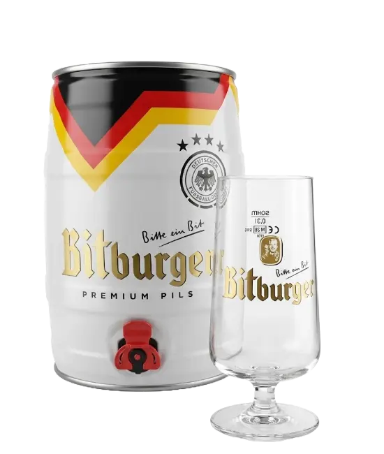 Cerveza Bitburger Barrilito Edición Especial